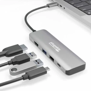 Hub Adaptateur Multiport USBC-4IN1 4n1 USB-C Plugable 100W Charge USB-C vers HDI- - Photo 1/8