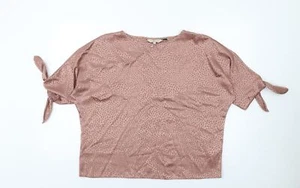 Dorothy Perkins Womens Brown Polyester Blend T-Shirt Size 14 - Picture 1 of 10