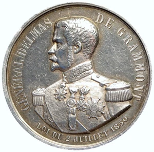 c. 1854 FRANCE General to NAPOLEON Jacques Delmas Grammont Silver Medal i112845 - Picture 1 of 3