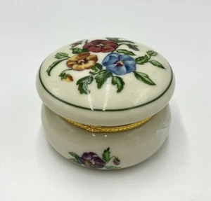 Partylite Schmuck Andenken Box Porzellan aufklappbar oder Kerzenhalter 1 1/2" - Bild 1 von 8