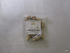 Pack of 10 | Male Brass Hex Adapter Fitting | 1/2" MNPT x 1/2" Hose Barb - Picture 1 of 4
