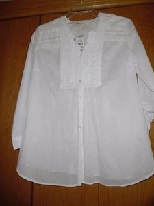 Wutanfälle weiß Häkel gewebt Boho Tunika Top Gr. L Neu mit Etikett - Bild 1 von 3
