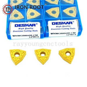 Deskar 50P WNMG080408-CM LF9018 Indexable Carbide Insert CNC Metal Turning Tool - Picture 1 of 6