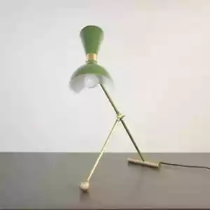 Vintage Handmade Italian Brass Table Lamp Modern Style Adjustable Desk Light. - Picture 1 of 9