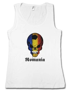 CLASSIC ROMANIA FOOTBALL SOCCER SKULL TANK TOP GYM VEST - Fußball Fan Hooligan - Bild 1 von 2