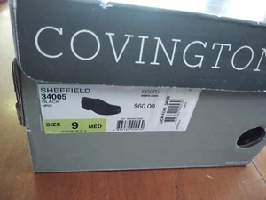 HERREN COVINGTON SHEFFIELD SCHWARZ HALBSCHUHE SLIPPER SCHUHE GRÖSSE 9M 34005 - Bild 1 von 4