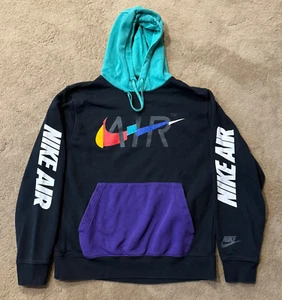 Sudadera con Capucha Nike Air Para Hombre Talla Grande Negra De Colección Y2K - Imagen 1 de 7
