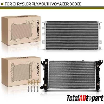 Новый радиатор и конденсатор кондиционера для Chrysler Grand Voyager Dodge Plymouth Voyager - Изображение 1 из 4