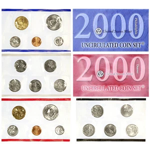 2000 Mint Set Original Envelope 20 BU US Coins BU - Picture 1 of 8
