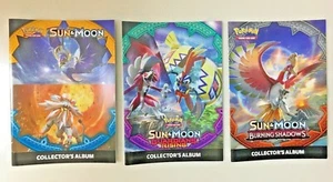 Pokémon Collector's Album Lot of 3 Sun & Moon, Burning Shadows, Guardian Rising - Picture 1 of 12