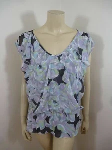 *Ann Taylor Loft* Multi-Color Off-Shoulder See Thru Woman Top Blouse Size M - Picture 1 of 5