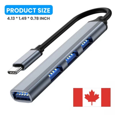 Adapter USB C HUB Type C 4 Port High Speed Multi USB Splitter PC Laptop Macboo я - Image 1 of 4