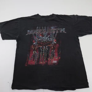 Vintage Megadeth Chaos Comic Shirt Size L Destressed Faded - Picture 1 of 8