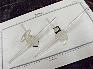 LOT OF 2 - KIMAX 41044 GLASS STOPCOCK T-BORE 4mm BORE 3-WAY LAB GLASSWARE - Picture 1 of 3