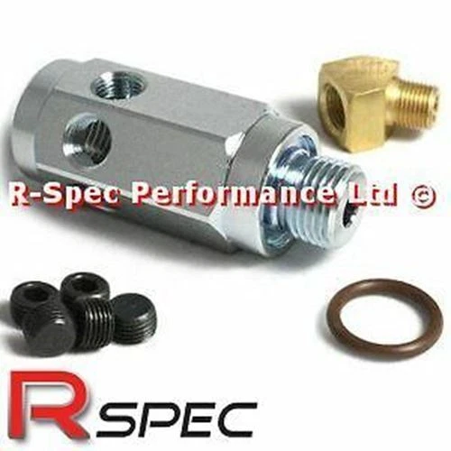 Adaptador sensor transmisor medidor de presión de aceite multiposición M16 x 1,5 mm a 1/8 Npt - Imagen 1 de 1