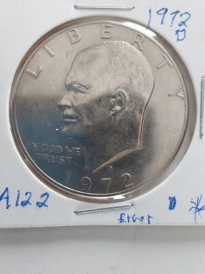 1972 -D Eisenhower Dollar Error- On Earth Islands Under Florida Are Missing - Image 1 of 4