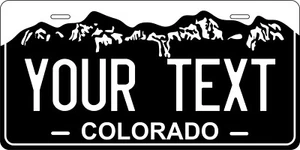 Colorado Black Custom Personalized License plates Auto Bike Motorcycle - Picture 1 of 5