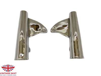 JUEGO DE HORQUILLAS CROMADAS ESTRELLA DORADA APTO PARA BSA A7 A10 Foto 1 de 4