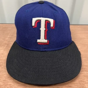 De colección Auténtica Texas Rangers MLB New Era 59Fifty Gorra de Béisbol Gorra Azul Talla 7 - Imagen 1 de 6
