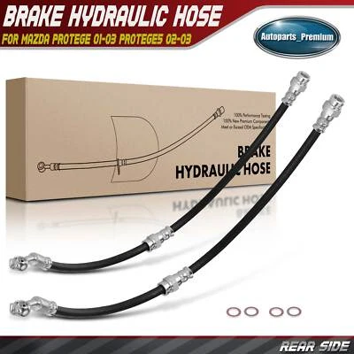 2x Mangueira hidráulica de freio traseiro para Mazda Protege 2001-2003 Protege5 2002-2003 2.0L - Imagem 1 de 4