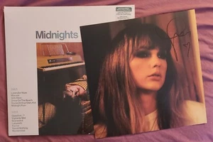 TAYLOR SWIFT - MIDNIGHTS JADE GREEN 12" VINYL + SIGNED PIC w/ Heart - Imagen 1 de 5