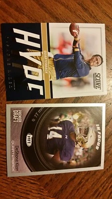 2017 Score Rookie Hype DeShone Kizer Notre Dame Fighting Irish #5 & hit #53 - Image 1 of 4