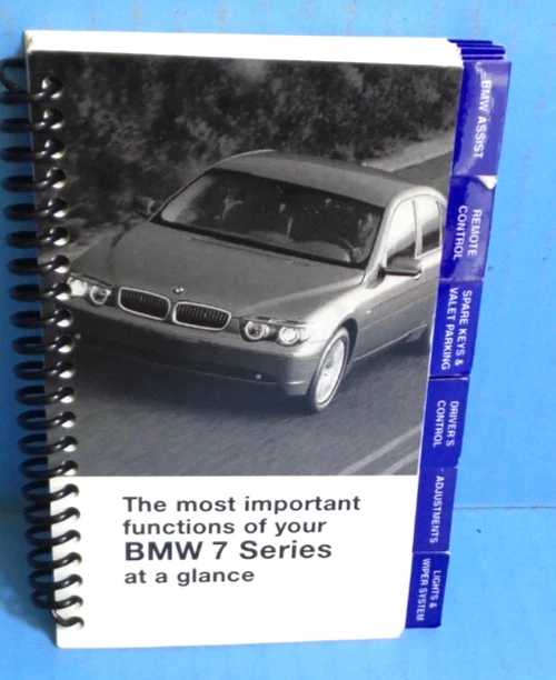 03 2003 BMW 7 Series manual do proprietário guia de referência rápida - Imagem 1 de 1