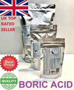 Boric 99% Pure Kills Ants Fleas Cockroaches Silverfish Bed Bugs 80g-5kg FREE PP - Picture 1 of 1
