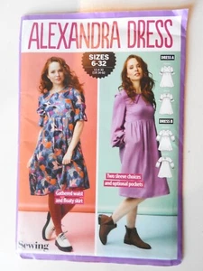 Simply Sewing Alexandra Dress pattern Floaty dress with sleeve options sz 6 - 32 - Picture 1 of 2