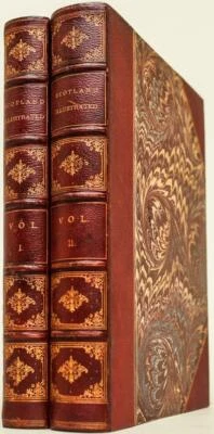 1842 Scotland Illustrated Leather Bound by Brentanos 11" Tall Great Condition - Image 1 of 4