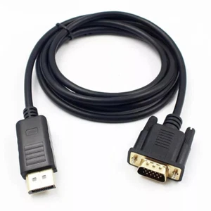 6 Ft DisplayPort DP to VGA / SVGA Video Adapter Conversion Cable - Picture 1 of 1