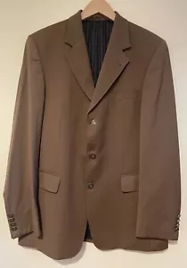 Mario Barutti suit Jacket mens 48 / R38 Wool Brown Formal Buttoned blazer - Picture 1 of 8