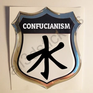 Pegatina de confucianismo emblema 3D resina cúpula gel bandera coche calcomanía de vinilo símbolo - Imagen 1 de 1