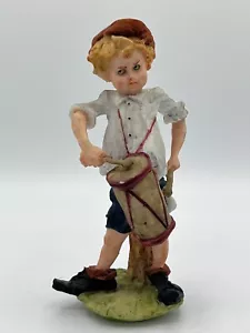 G. Armani Gulliver's World Band Drummer Boy Rare Sepia 1981 Figurine Music vtg - Picture 1 of 5