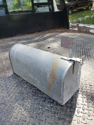 Vintage Rustic Farm Rural Mailbox Galvanized Steel - Image 1 of 4