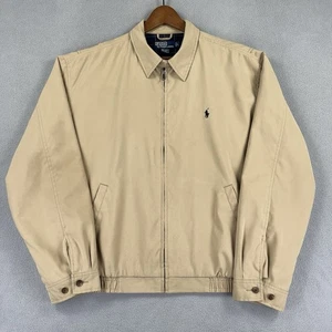 Vintage Polo Ralph Lauren Jacke Herren Large Beige Harrington Full Zip Taschen - Bild 1 von 12