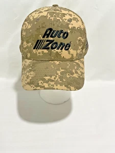 Vintage Digital Cammo Auto Zone Ball Cap Hook and Loop Adjustable Cap - Picture 1 of 5
