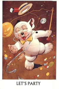 Bonzo the Dog Let`s Party G.E. Studdy 1995 Mayfair Comic Postkarte - Bild 1 von 2