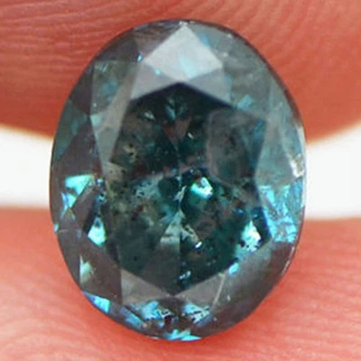 Diamante Forma Ovalada 1.51 Quilates Real Suelto Elegante Color Azul Mejorado Certificado I1 Foto 1 de 4
