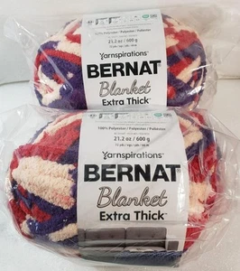 Bernat Blanket Extra Thick Yarn Potpourri 21oz/600g Yarn 2-Pack FREE SHIP - Picture 1 of 3