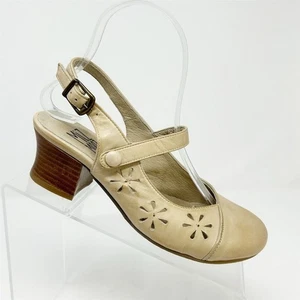 Tacones para mujer Miz Mooz Firefly beige crema talla 6,5 diseño floral - Imagen 1 de 14