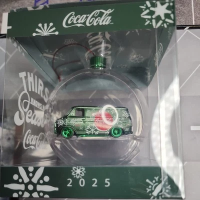 M2 Machines 2025 Coca-Cola Christmas Ornament 1971 Chevrolet Van Green CHASE - Image 1 of 4