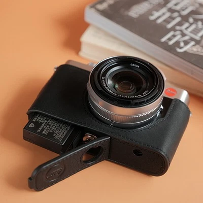 Funda de cuero genuino para cámara para Leica D-LUX8 Dlux8 cubierta protectora correa de cinturón Foto 1 de 4