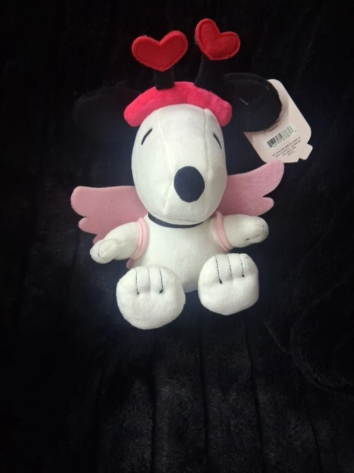 Hallmark Snoopy Plush Peanuts Valentines Cupid Puppy Dog Stuffed Animal Toy 9" - Image 1 of 1