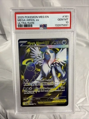 2025 Pokemon MEG EN-MEGA Evolution ULTRA RARE #161 Mega Absol EX PSA 10 - Image 1 of 2