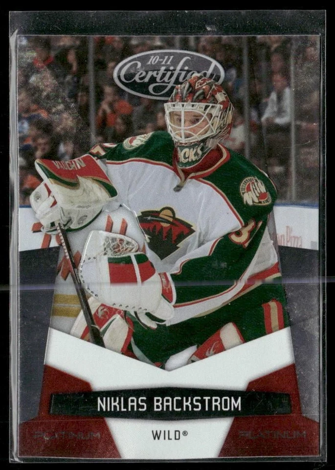 2010-11 Panini Certified Niklas Backstrom Platinum Red /999 #73 Minnesota Wild - Image 1 of 2