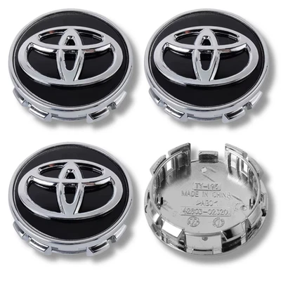 Alloy Wheel Centre Cap Hub x4 For Toyota Black 62mm GR Sport Yaris Many Models - Image 1 of 4