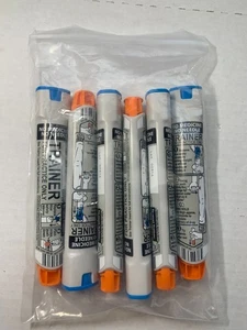 LOT(6) Pen Epipen Trainer No Box Needle No Medicine Cap Practice Training - Picture 1 of 2
