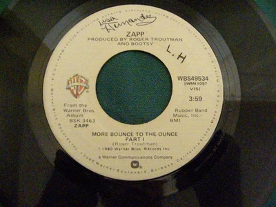 ZAPP--"More Bounce To The Ounce"--Parts I and II--Promo Copy--1980 Issue--Clean - Image 1 of 2