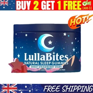 LullaBites Gummies For Sleep & Calmness Star Shaped Strawberry Flavor 60 Gummies - Foto 1 di 6